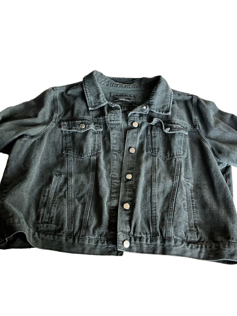 Forever 21 Washed Black Denim Jacket